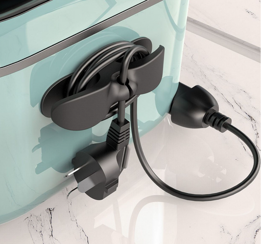 Kitchen storage wire plug fixing device wire clamp household cable organizer wall sticker non punching power cord winding device