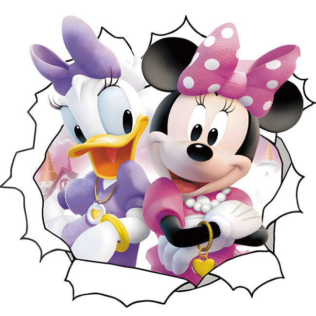 Mickey Mouse Cartoon Wall Sticker Kindergarten PVC Poster Minnie Mickey Self Adhesive Anime Game Decoration Sticker