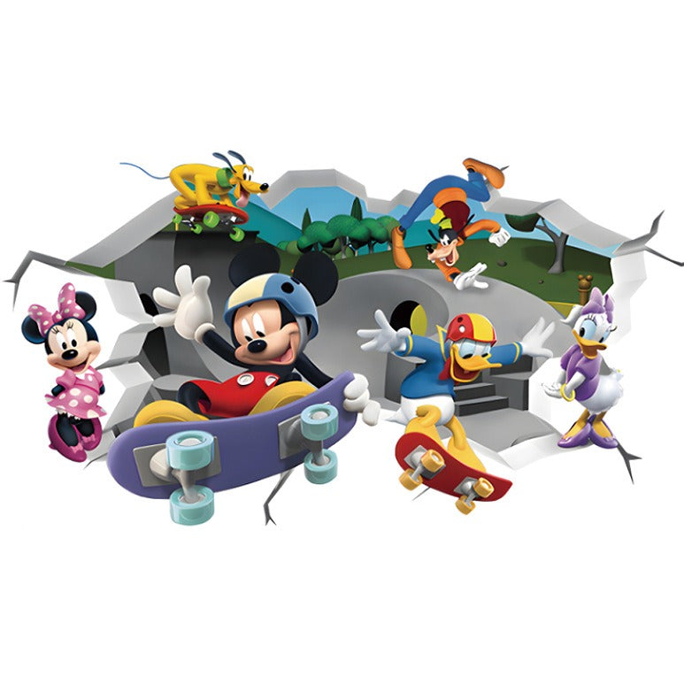 Mickey Mouse Cartoon Wall Sticker Kindergarten PVC Poster Minnie Mickey Self Adhesive Anime Game Decoration Sticker